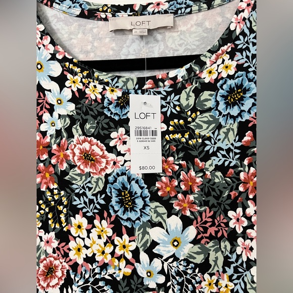 NWT LOFT Floral Dress (XS) - Picture 4 of 4